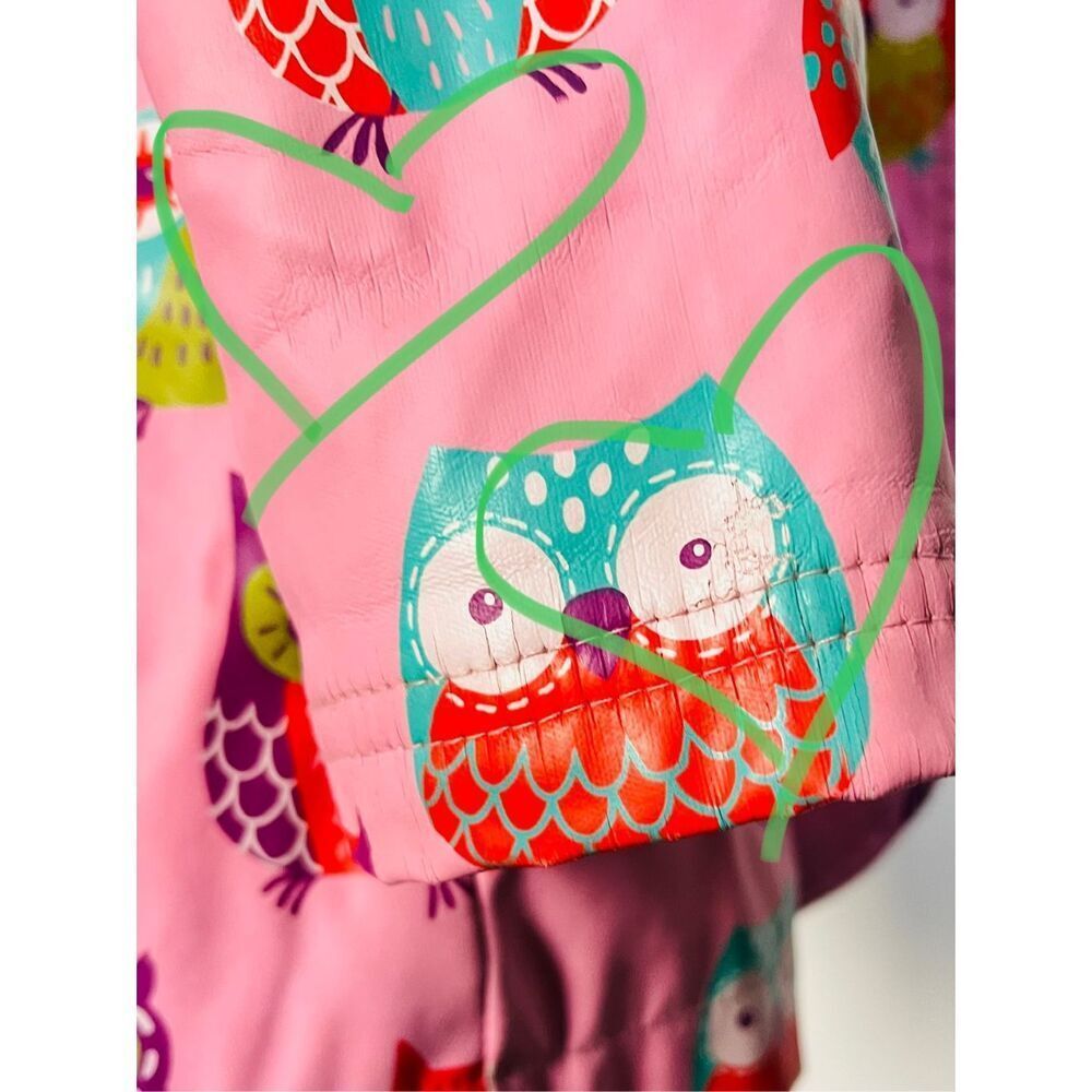 Hatley Toddler Girls 2 Owl Print Hooded Raincoat AS IS - Picture 12 of 13